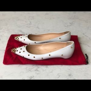 Christian Louboutin - White Degraspike Flat - 39
